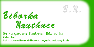 biborka mauthner business card